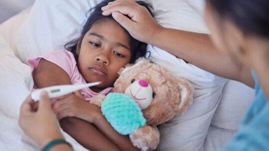 image of sick child